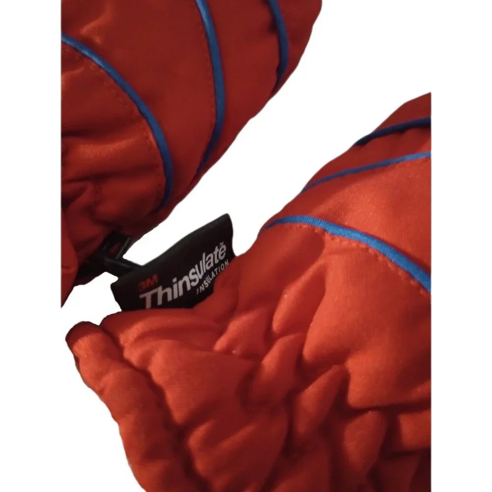 Red 3M™ Thinsulate™ Insulated Snow Mittens w/Black Textured Palm sz 12-24M